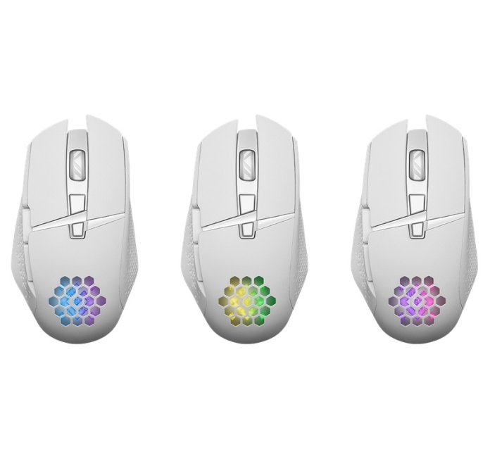 biała mysz gamingowa defender rgb